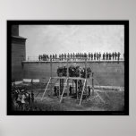 Lecture de la garantie de mort de Lincoln 1865 Affiche