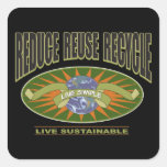Leef Eenvoudige Levende Duurzaam Stickers