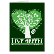Leef Groene Abstracte Boom kaarten