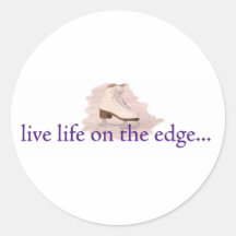 Leef het leven op de rand… ronde sticker