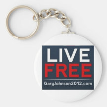 Leef Vrije Gary Johnson voor President 2012 Sleutelhangers