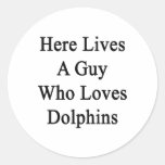 Leeft hier Who van de Kerel de Dolfijnen van Liefd Stickers