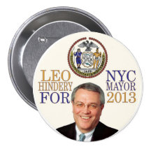 Leeuw Hindery voor Burgemeester NYC in 2013 Buttons