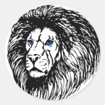 Leeuw Ronde Stickers