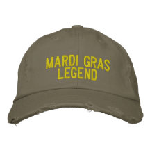 Légende de mardi gras casquettes de baseball brodées