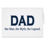 Légende de mythe d'homme de papa cartes de vœux