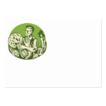 Légume organique d'épicier de vert d'agriculteur r modèle de carte de visite