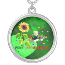 Légumes d'amour de paix collier personnalisé