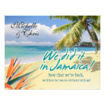 L'émeraude arrose la carte de réception (Jamaïque) Cartons D'invitation