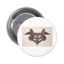 L'encre d'essai de Rorschach éponge la chauve-sour Badge
