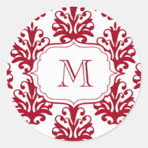 L'enveloppe de monogramme de damassé scelle des au