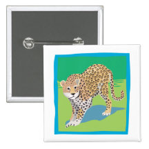 Léopard graphique pin's