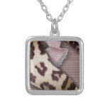Leopards 'n Lace - pastel pink - Personalized Necklace
