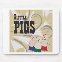 Les 3 petits porcs tapis de souris