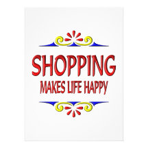 Les achats rendent la vie heureuse invitation