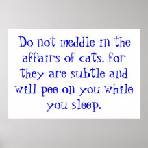 Les affaires des chats posters