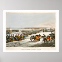 Les alliés avant Dantzic en hiver, gravé par M Poster
