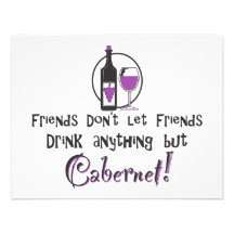 Les amis ne laissent pas des amis/Cabernet Invitations Personnalisées