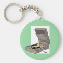les années 1920 enroulent Gramaphone Porte-clef