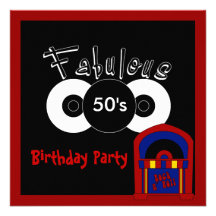 Les années 50 fabuleux de fête d'anniversaire d'in