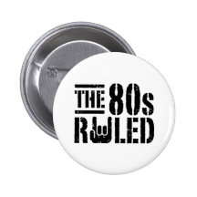 Les années 80 ordonnées badges avec agrafe