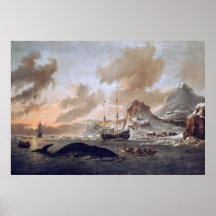 Les baleiniers néerlandais d'Abraham Storck s'appr Affiches