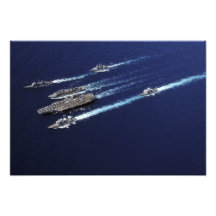 Les bateaux de groupe de grève de transporteur d'A Photo Sur Toile