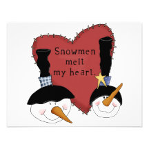 Les bonhommes de neige fondent mes T-shirts et cad Carton D'invitation