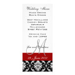 Les cartes de menu de mariage avec le monogramme a invitations