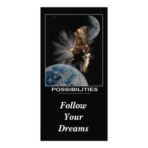 Les cartes de motivation "suivez vos rêves" photocartes personnalisées