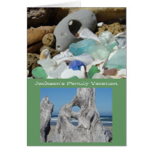 Les cartes photos de vacances de famille ajoutent 