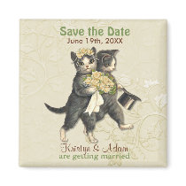 Les chats de mariage sauvent le magnet de date - i