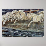 Les chevaux de Neptune par la grue Walter Poster