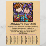 Les cheveux des enfants de coupes et de styles de  prospectus personnalisés