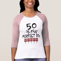 les cinquantième cadeaux d'anniversaire, 50 est 5  t-shirts