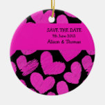 Les coeurs roses et noirs ornement "font gagner da