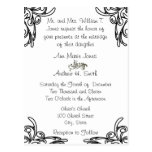 Les coins noirs de faire-part de mariage tourbillo carte postale