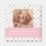 Les confettis roses pointillent l'aimant de faire-