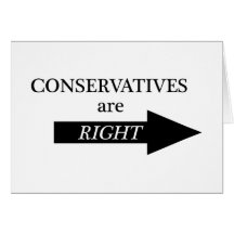 Les conservateurs ont raison (la flèche) carte de vœux