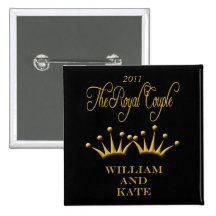 Les couples royaux William et bouton de souvenir d Pin's