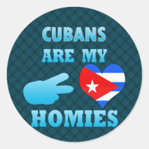 Les Cubains sont mon Homies Autocollant Rond