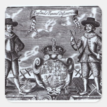 Les découvreurs célèbres de l'Angleterre Stickers Carrés
