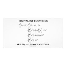 Les équations équivalentes sont égales à une une a photocartes