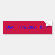 LES ETATS-UNIS   1776-2009   R.I.P. AUTOCOLLANT POUR VOITURE