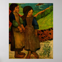 Les filles bretonnes de Paul Gauguin (1889) Affiches