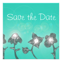 Les fleurs rougeoyantes, turquoise, font gagner la faire-parts