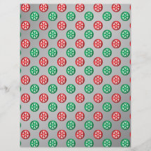 Les flocons de neige verts rouges en cercles sur l prospectus personnalisés