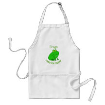 Les grenouilles rendent la vie plus heureuse tablier