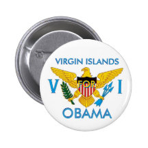 Les ÎLES VIERGES POUR le bouton d'OBAMA Badges