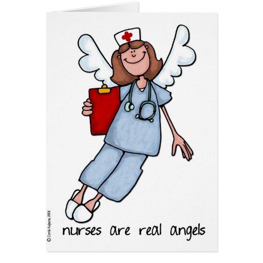 les infirmières sont de vrais anges carte de vœux